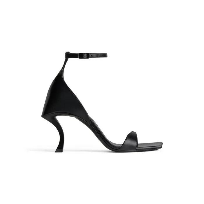 Women Sandals and Mules Balenciaga Hourglass 100mm Sandal In Black