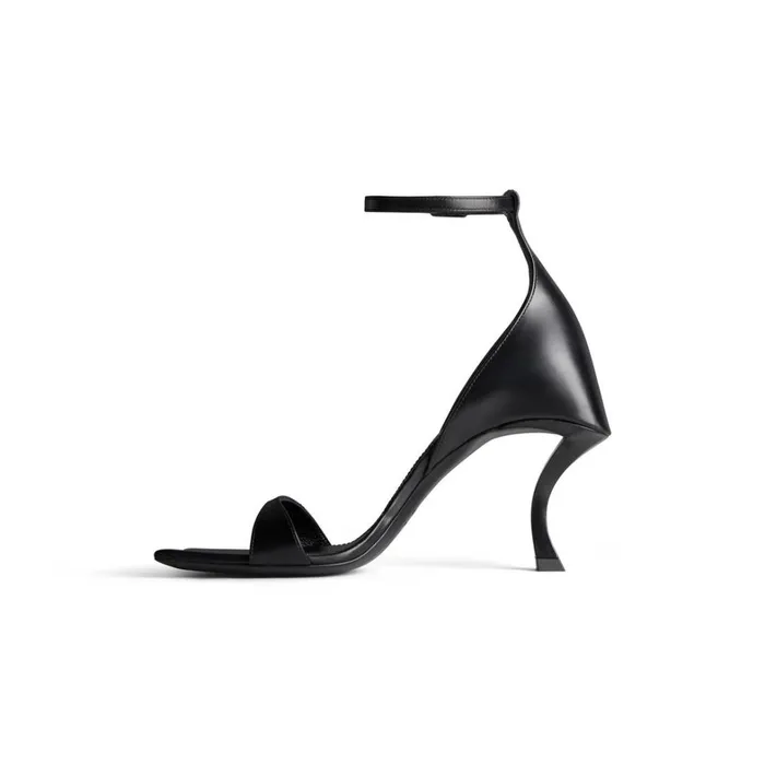 Women Sandals and Mules Balenciaga Hourglass 100mm Sandal In Black