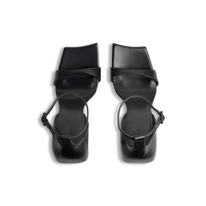 Women Sandals and Mules Balenciaga Hourglass 100mm Sandal In Black