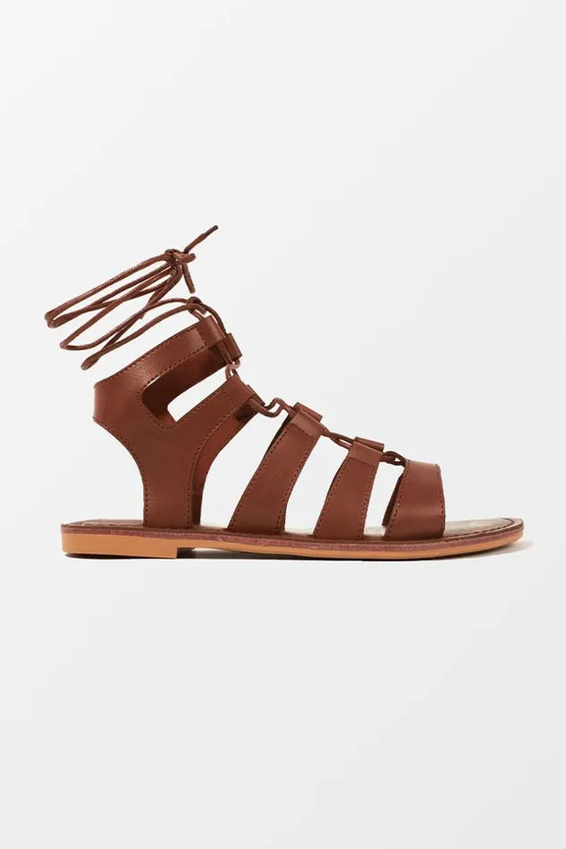 Women Sandals Cupshe Cossies Beach Brown Flat Sandals Brown