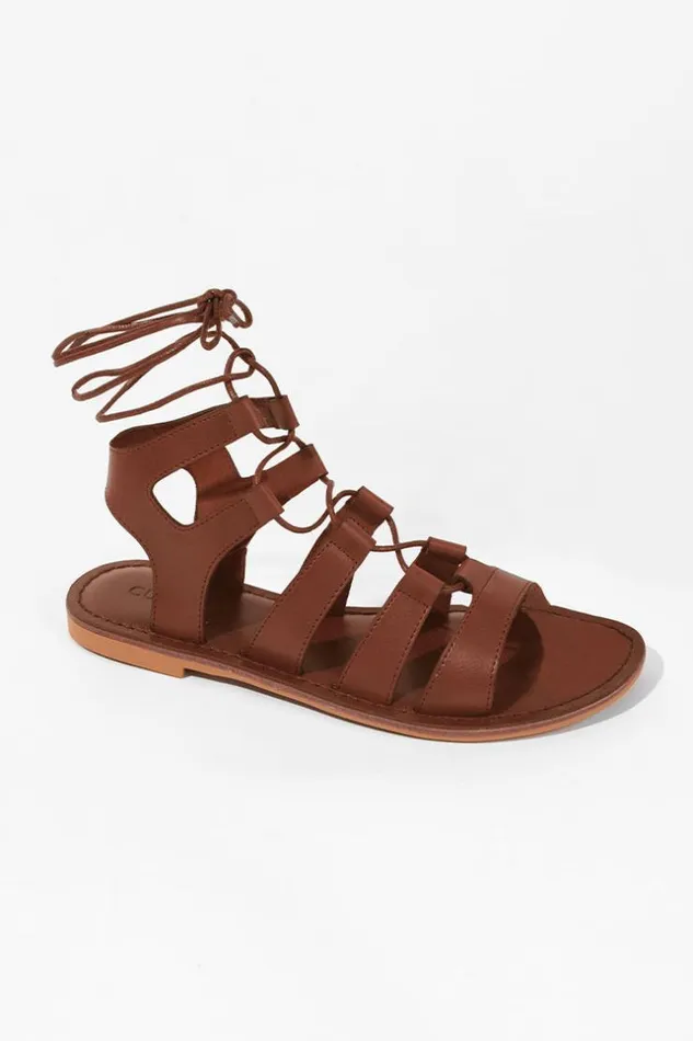 Women Sandals Cupshe Cossies Beach Brown Flat Sandals Brown