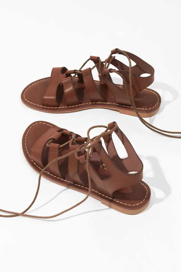 Women Sandals Cupshe Cossies Beach Brown Flat Sandals Brown