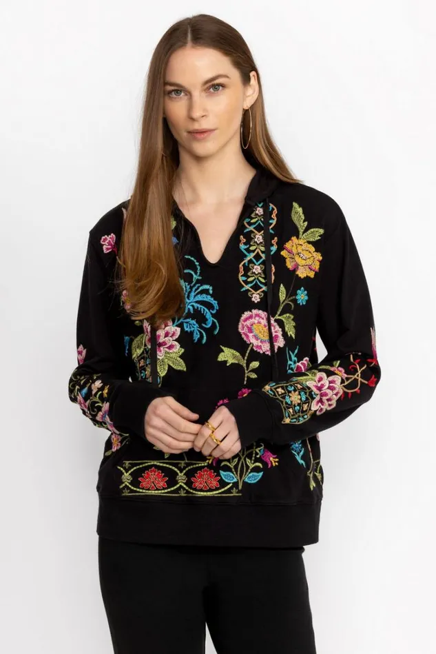 Women SHERI PULLOVER SWEATSHIRT Black Johnny Was Tops Women SHERI PULLOVER SWEATSHIRT Black Johnny Was Tops