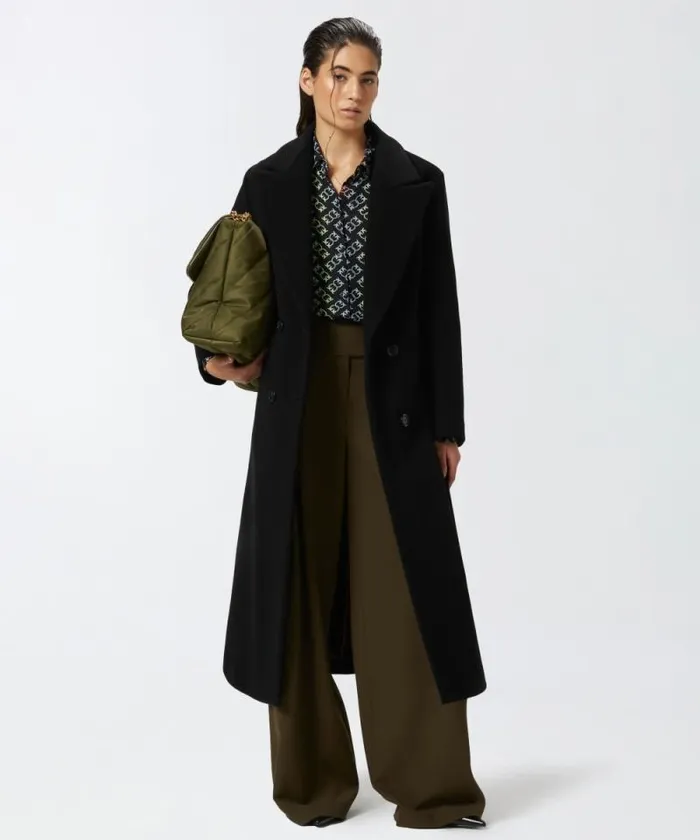 Women Shirts And Blouses Pinko Classic Crpe Shirt With Monogram Logo Blackmulticoloured Women Shirts And Blouses Pinko Classic Crpe Shirt With Monogram Logo Blackmulticoloured