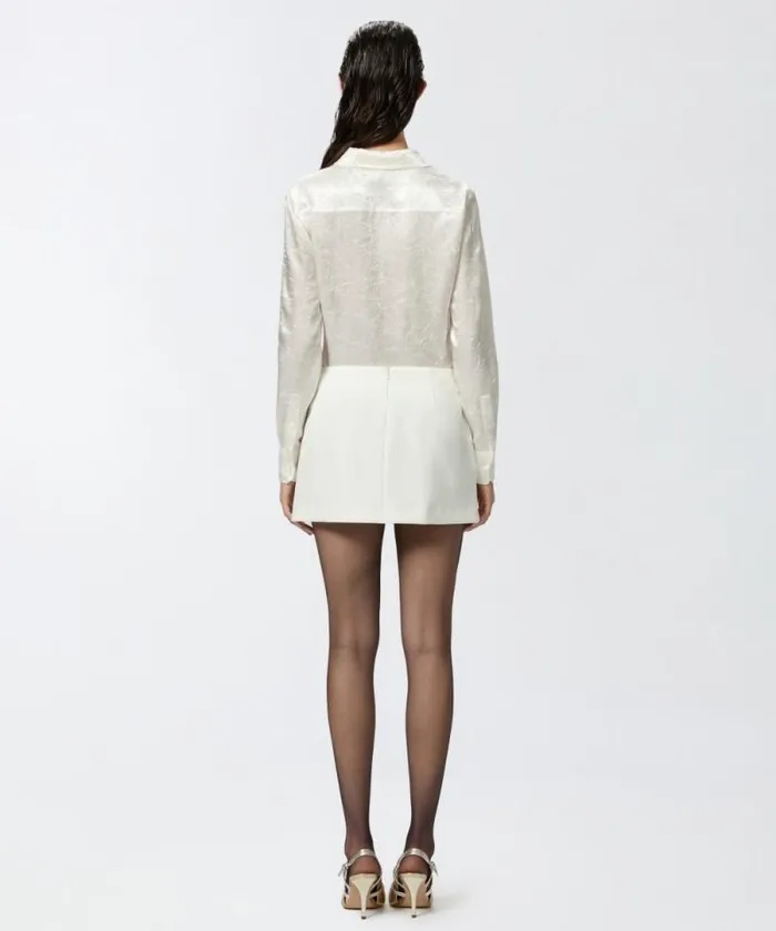 Women Shirts And Blouses Pinko Crinkled Satin Shirt Lily White Women Shirts And Blouses Pinko Crinkled Satin Shirt Lily White