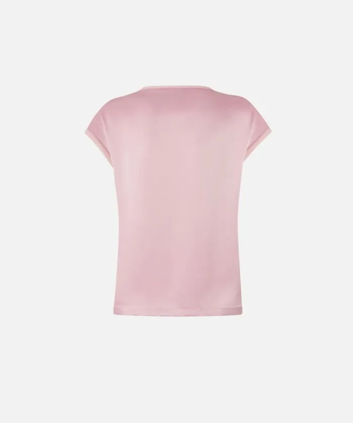 Women Shirts And Blouses Pinko Satin And Georgette Tshirt Blouse Pinkpolignac Women Shirts And Blouses Pinko Satin And Georgette Tshirt Blouse Pinkpolignac
