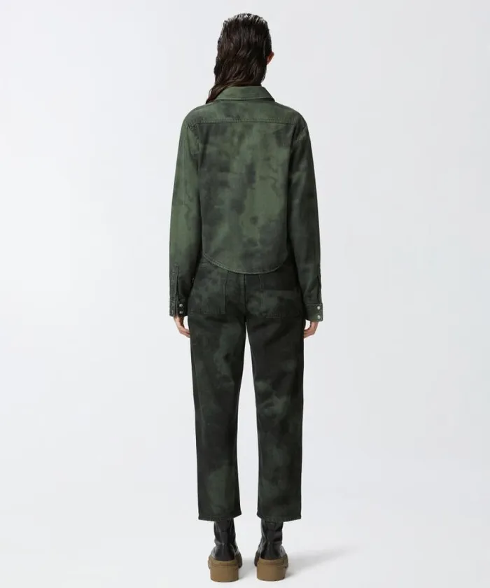 Women Shirts And Blouses Pinko Spotted Black Denim Shirt Greenblack Women Shirts And Blouses Pinko Spotted Black Denim Shirt Greenblack