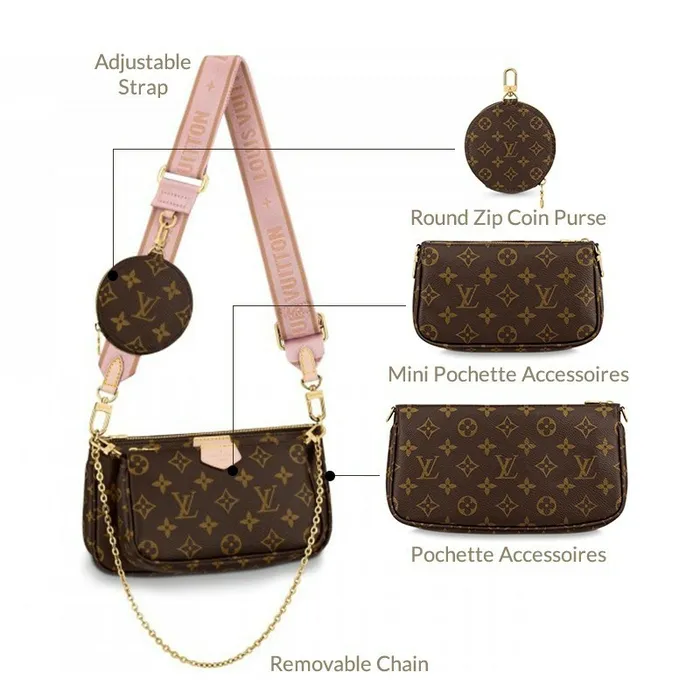 Women Shoulder and Totes Louis Vuitton Louis Vuitton M44840 MultiPochette Accessoires 8211 Louis Vuitton Handbag Store