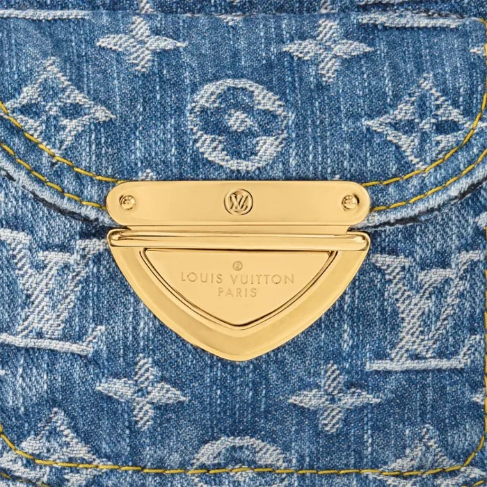 Women Shoulder and Totes Louis Vuitton Louis Vuitton M82948 Fairfax Pochette Denim Blue 8211 Louis Vuitton Handbag Store