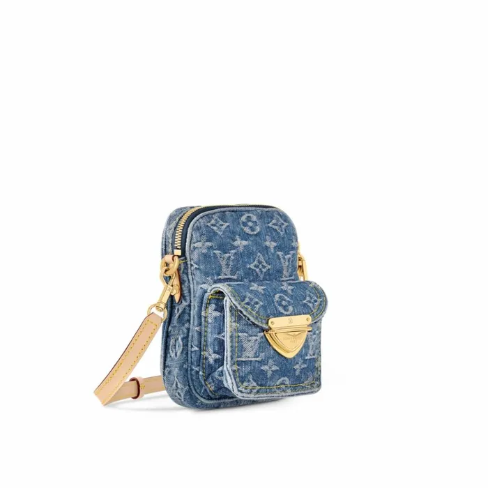 Women Shoulder and Totes Louis Vuitton Louis Vuitton M82948 Fairfax Pochette Denim Blue 8211 Louis Vuitton Handbag Store