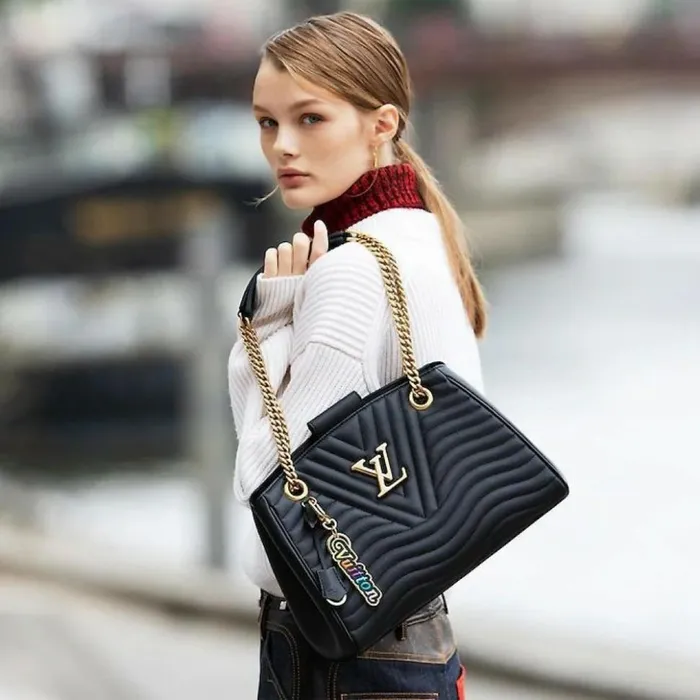 Women Shoulder and Totes Louis Vuitton Louis Vuitton New Wave Chain Tote M51496 8211 Louis Vuitton Handbag Store