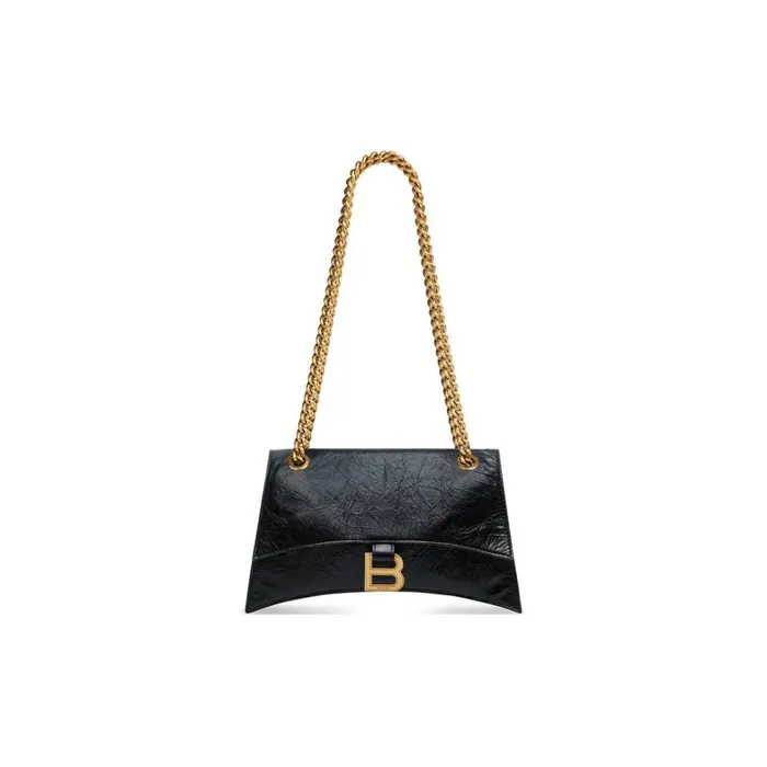 Women Shoulder Bags Balenciaga Crush Small Chain Bag In Black
