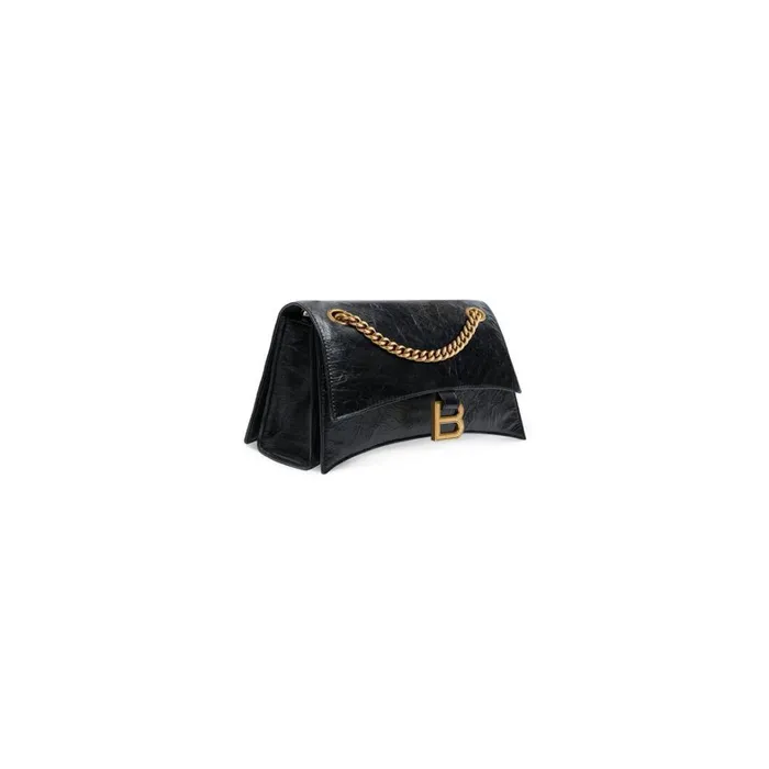 Women Shoulder Bags Balenciaga Crush Small Chain Bag In Black