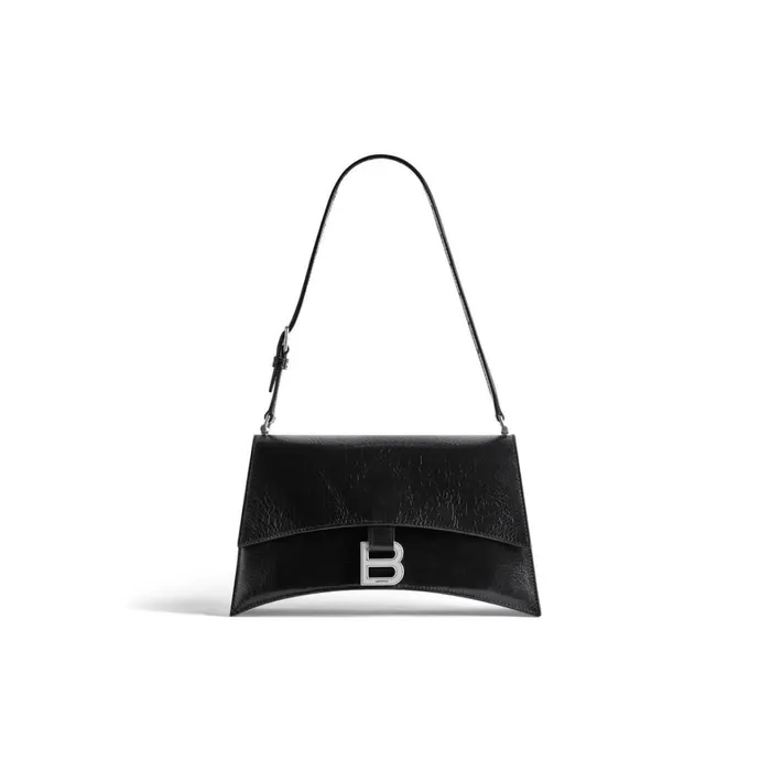 Women Shoulder Bags Balenciaga Crush Small Sling Bag In Black
