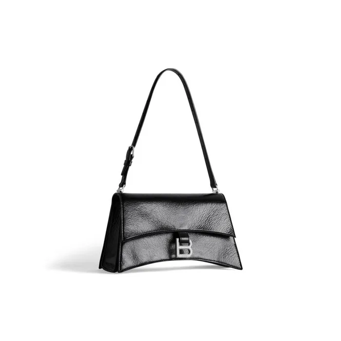 Women Shoulder Bags Balenciaga Crush Small Sling Bag In Black
