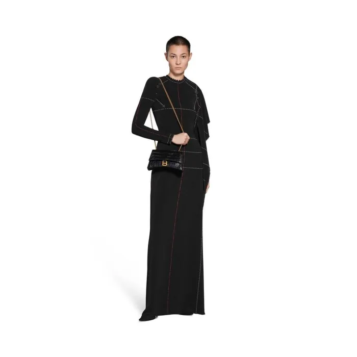 Women Shoulder Bags Balenciaga Crush Xs Chain Bag Crocodile Embossed In Black Women Shoulder Bags Balenciaga Crush Xs Chain Bag Crocodile Embossed In Black
