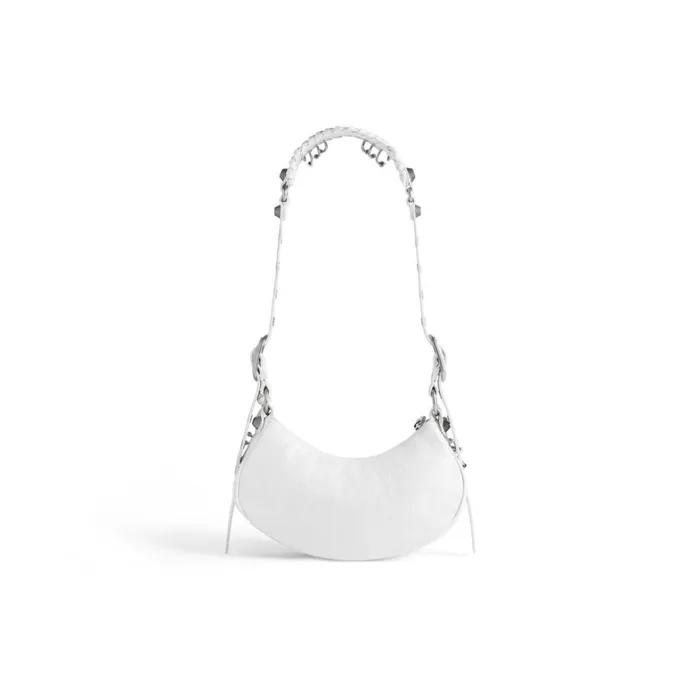 Women Shoulder Bags Balenciaga Le Cagole Xs Shoulder Bag With Piercings In Optic White