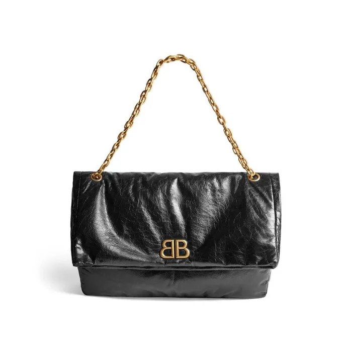 Women Shoulder Bags Balenciaga Monaco Large Chain Bag In Black