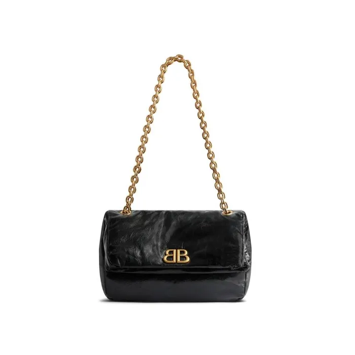 Women Shoulder Bags Balenciaga Monaco Small Chain Bag In Black