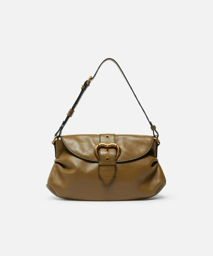 Women Shoulder Bags Pinko Jolene Shoulder Bag With Heart Buckle Plantationantiquegold Women Shoulder Bags Pinko Jolene Shoulder Bag With Heart Buckle Plantationantiquegold