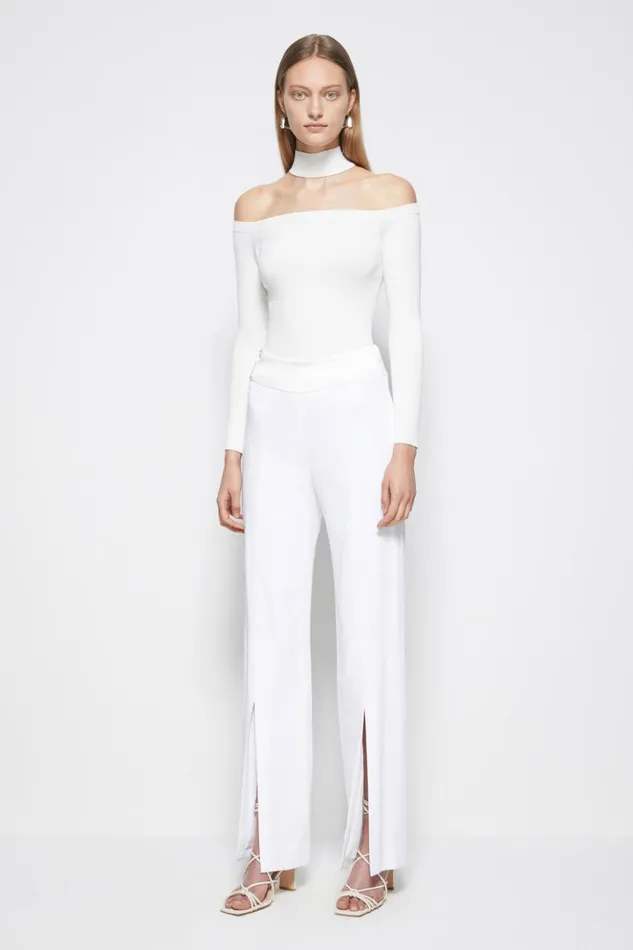 Women Signature Ariah Pant White Jonathan Simkhai Pants and Bottoms