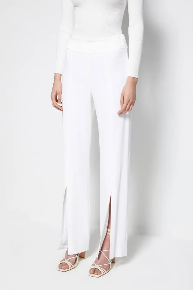 Women Signature Ariah Pant White Jonathan Simkhai Pants and Bottoms