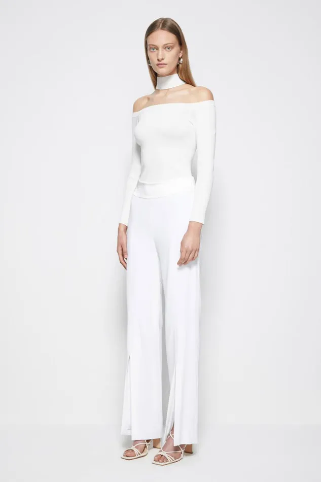 Women Signature Ariah Pant White Jonathan Simkhai Pants and Bottoms