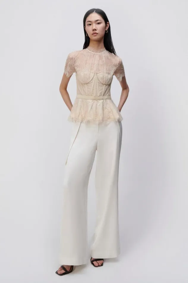 Women Signature Kehlani Bustier Top Champagne Jonathan Simkhai Tops and Bodysuits