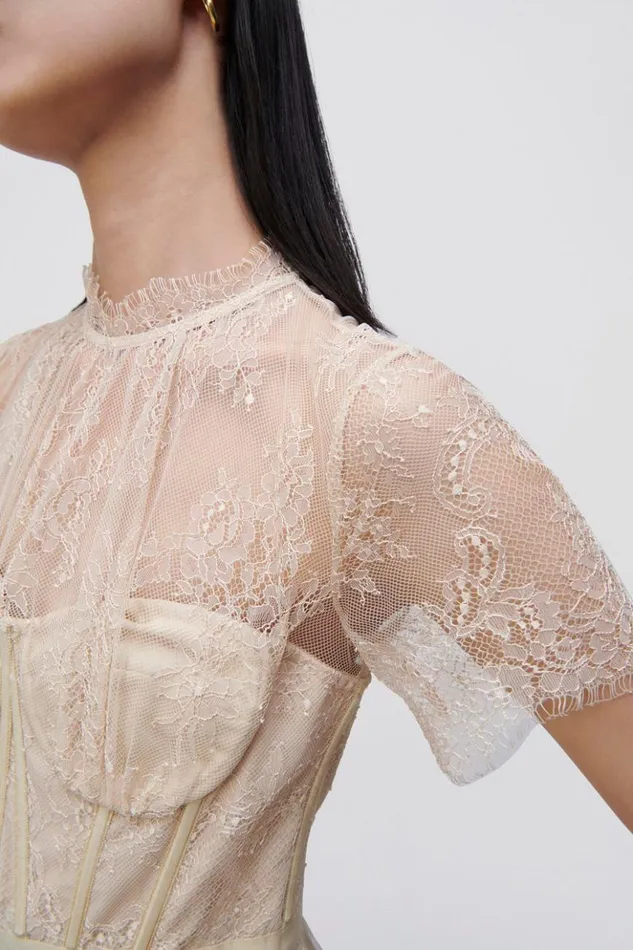 Women Signature Kehlani Bustier Top Champagne Jonathan Simkhai Tops and Bodysuits