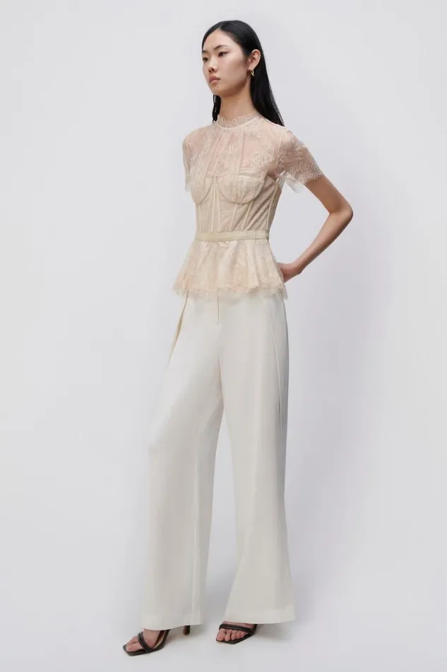 Women Signature Kehlani Bustier Top Champagne Jonathan Simkhai Tops and Bodysuits
