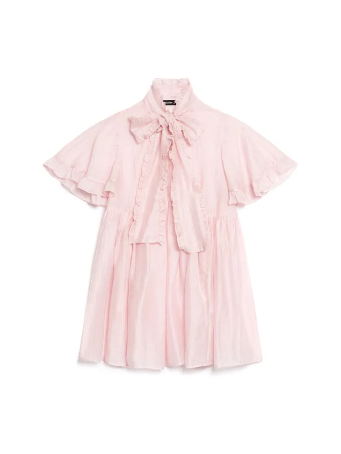 Women Sister Jane Dresses Bertie Bow Mini Dress Baby Pink