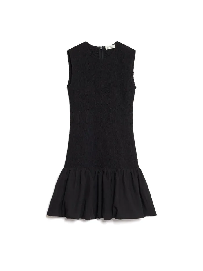 Women Sister Jane Dresses Ghospell Athena Shirred Mini Dress Coal Black