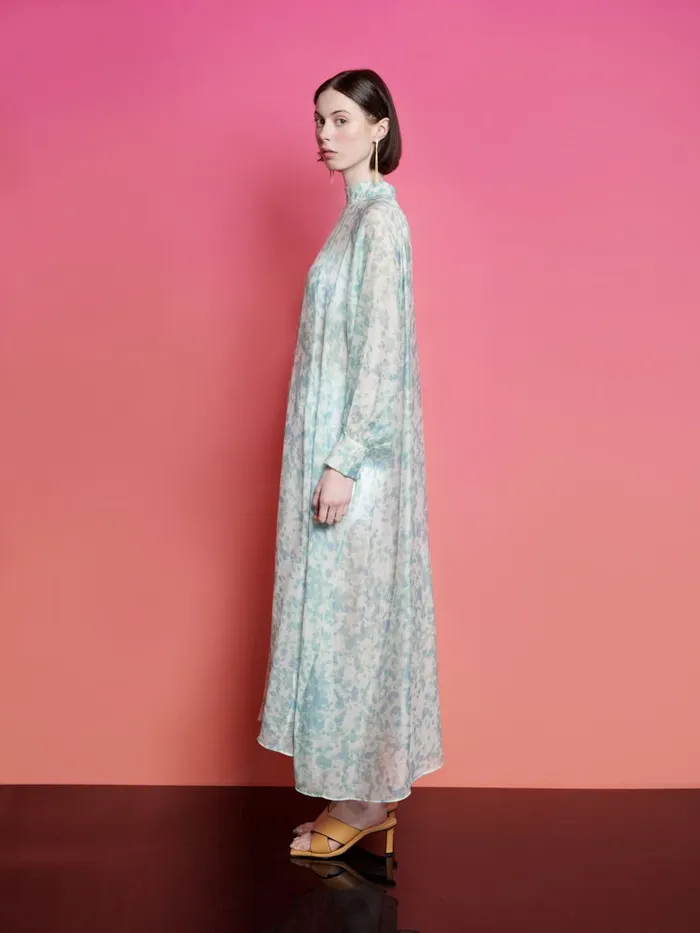 Women Sister Jane Dresses Ghospell Nina Printed Midi Dress Light Aquarelle