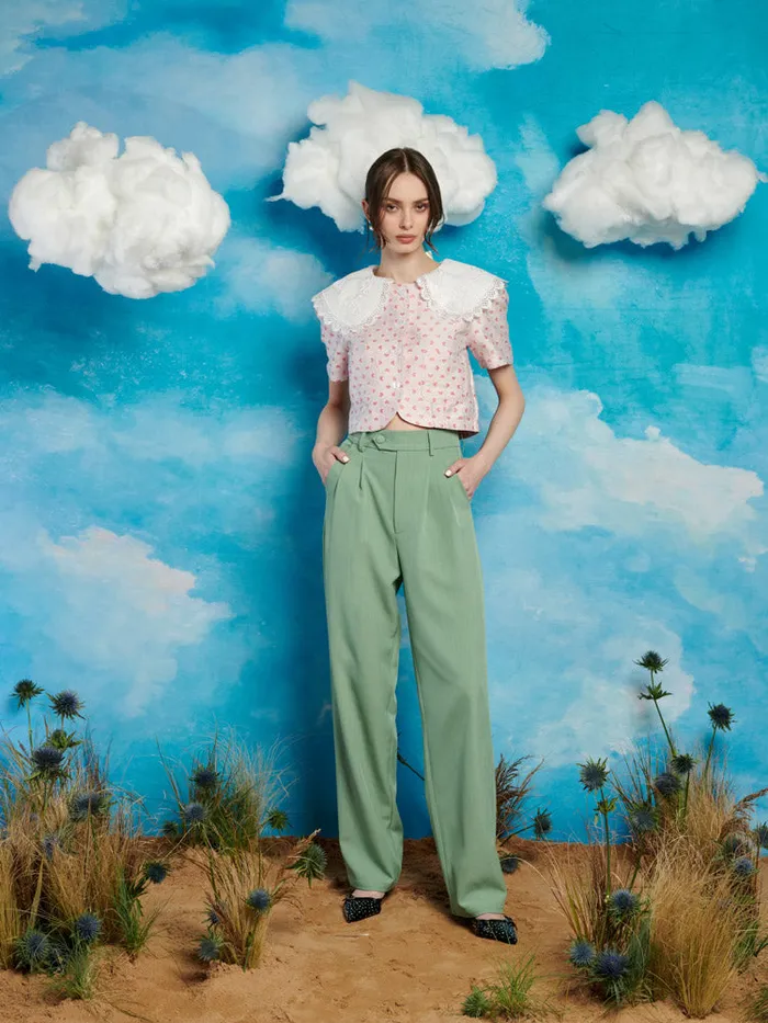 Women Sister Jane Tops Canter Jacquard Bow Top Salmon Pink