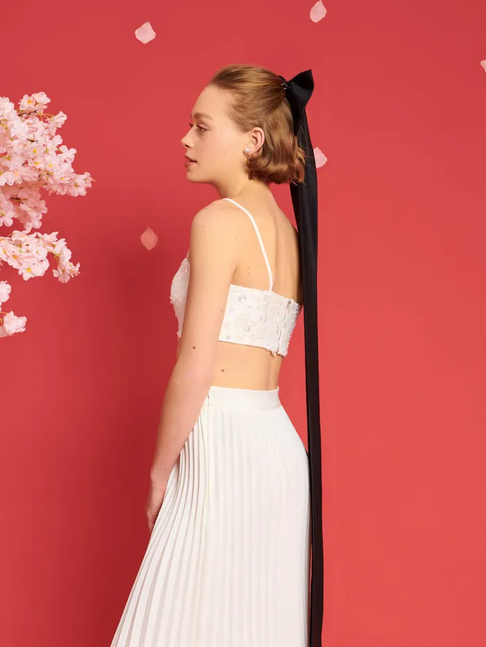 Women Sister Jane Tops DREAM Carolina Embellished Bralette Pearled Ivory