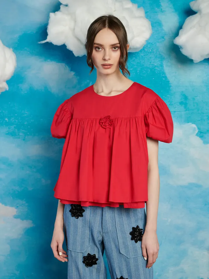 Women Sister Jane Tops Gibson Rose Top Carmin Red