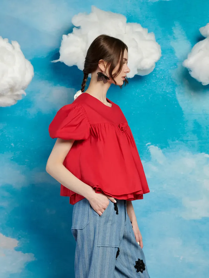 Women Sister Jane Tops Gibson Rose Top Carmin Red