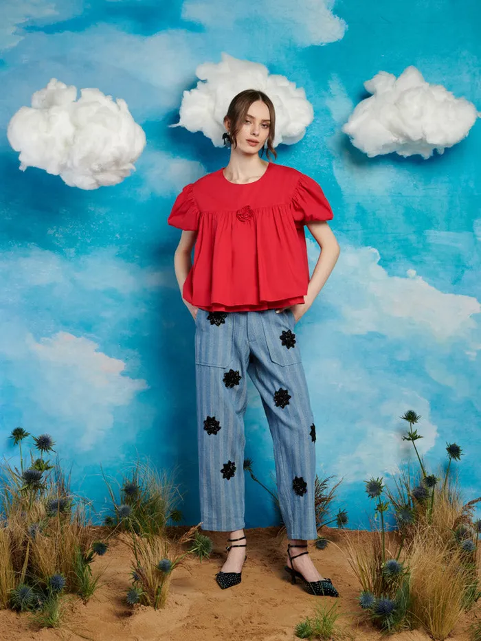 Women Sister Jane Tops Gibson Rose Top Carmin Red