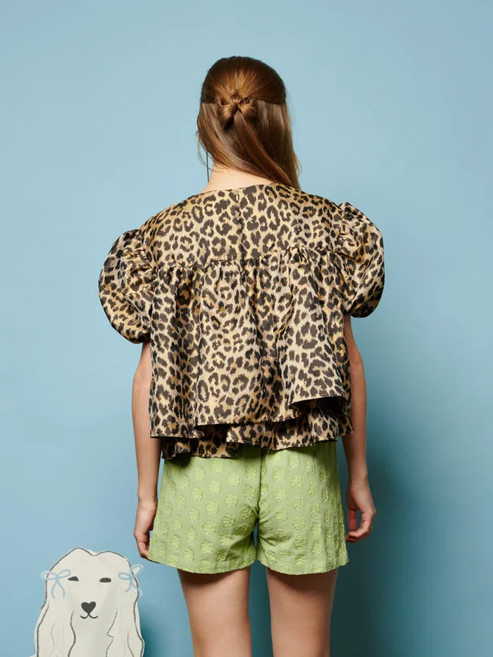 Women Sister Jane Tops Lola Leopard Jacquard Top Leopard