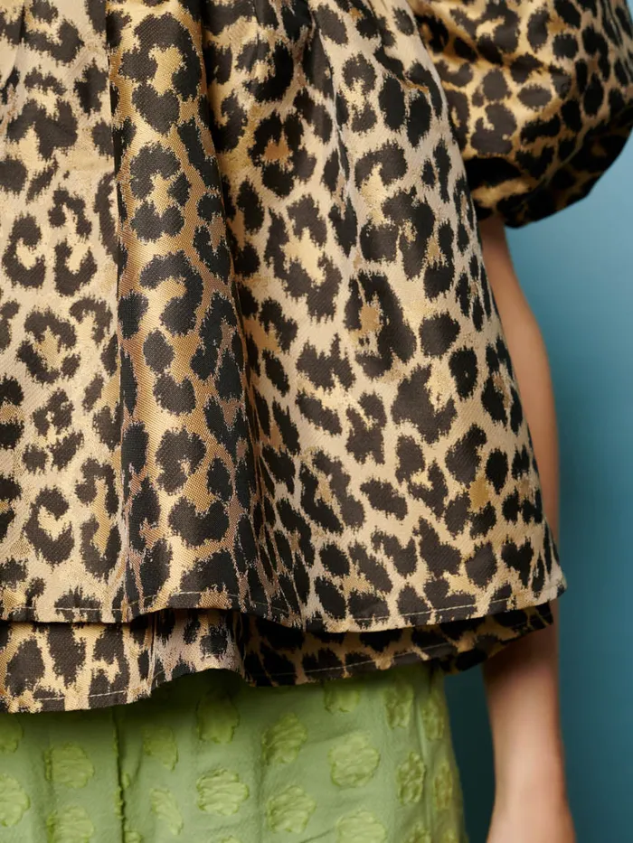 Women Sister Jane Tops Lola Leopard Jacquard Top Leopard