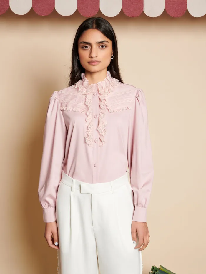 Women Sister Jane Tops Nectar Lace Blouse Pale Pink