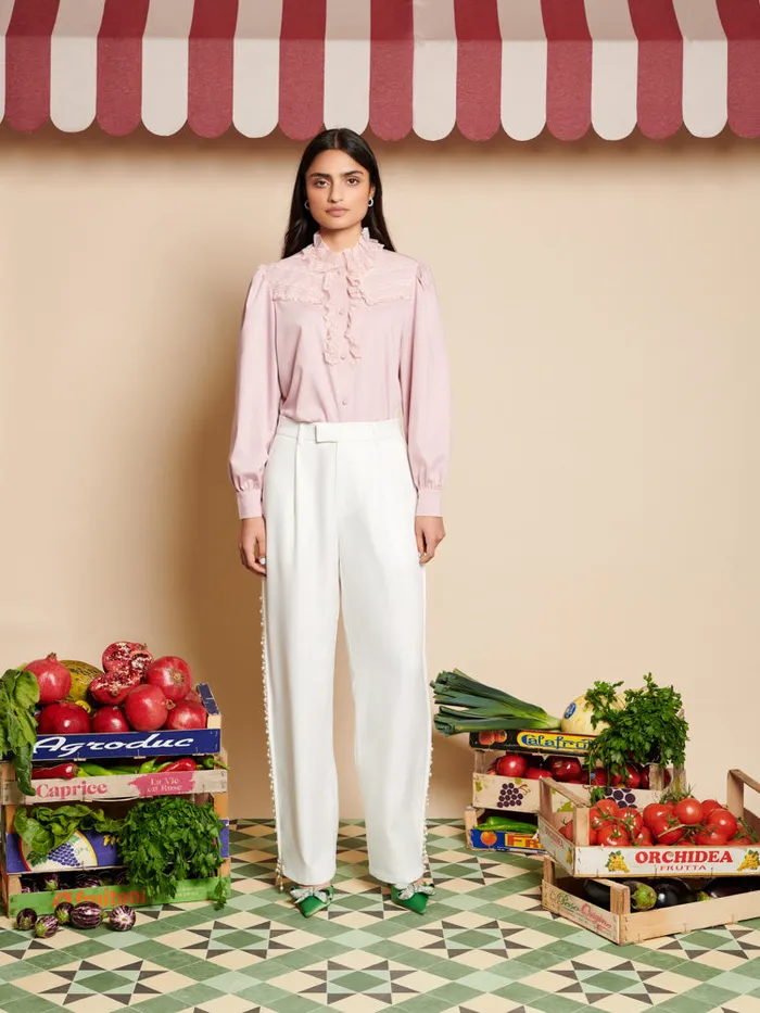 Women Sister Jane Tops Nectar Lace Blouse Pale Pink