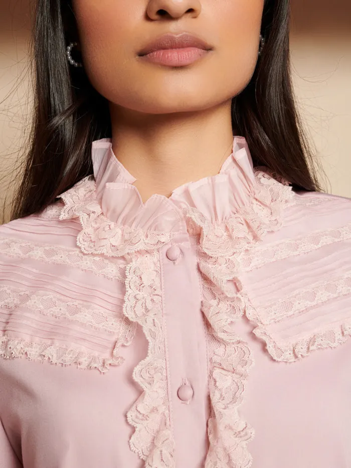 Women Sister Jane Tops Nectar Lace Blouse Pale Pink