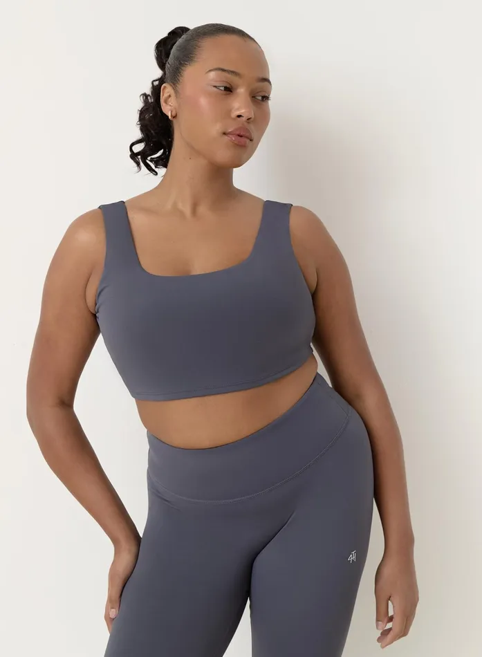 Women Slate Blue Fourth Crop Top Elessia 4th and Reckless Athleisure