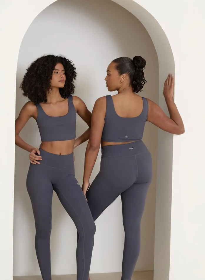 Women Slate Blue Fourth Crop Top Elessia 4th and Reckless Athleisure