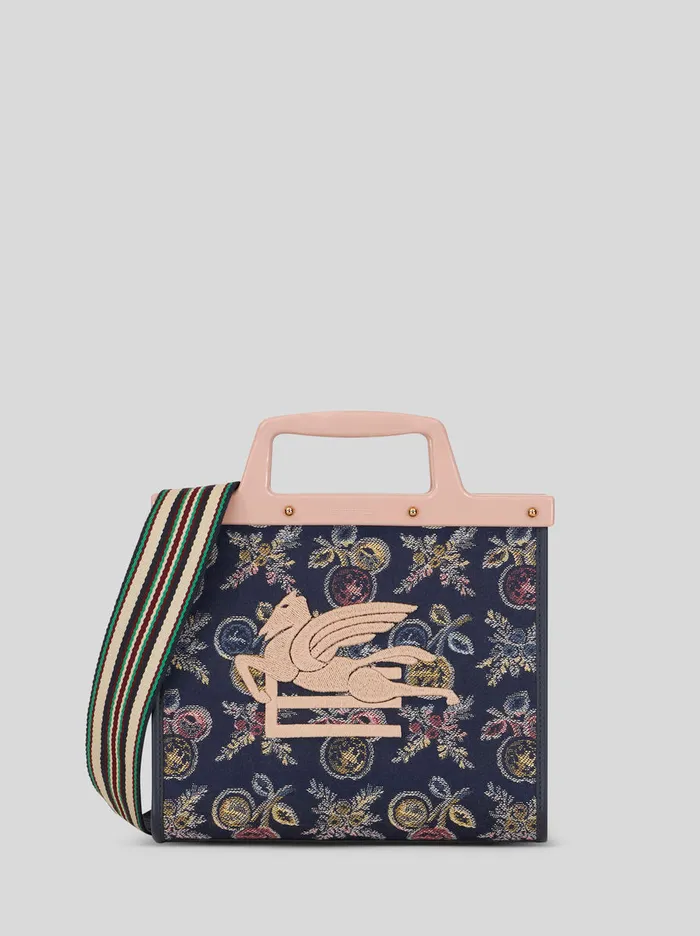 Women Small Jacquard Love Trotter Bag With MultiColoured Apples Etro Shopping Bags