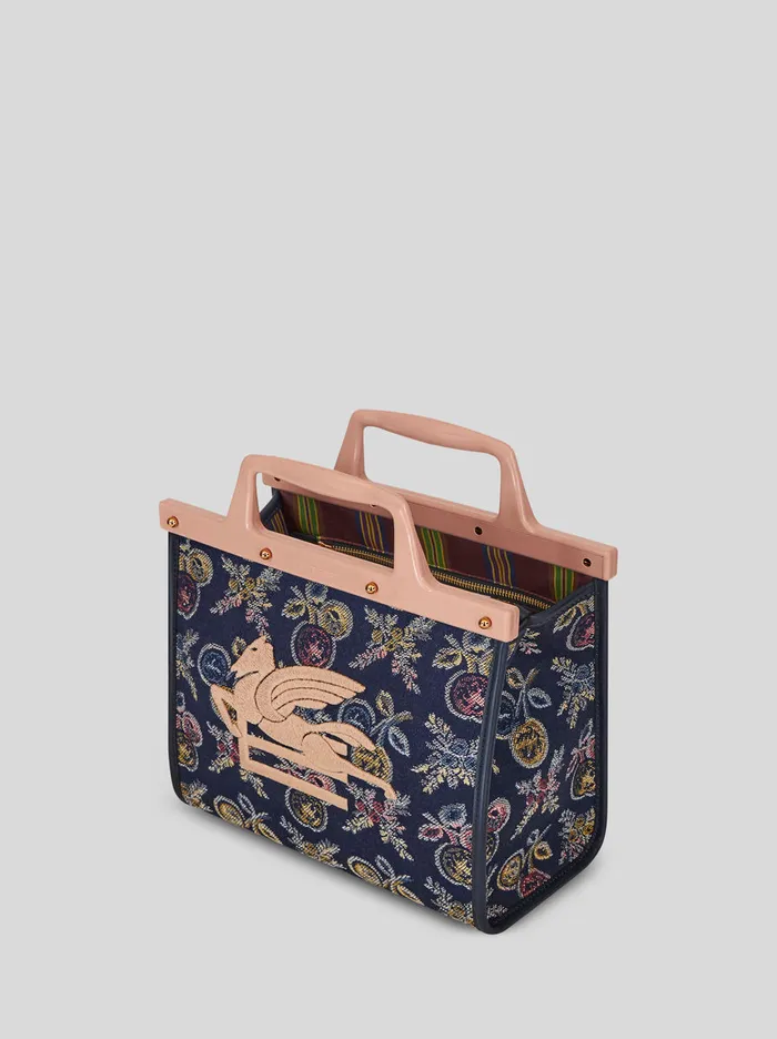 Women Small Jacquard Love Trotter Bag With MultiColoured Apples Etro Shopping Bags