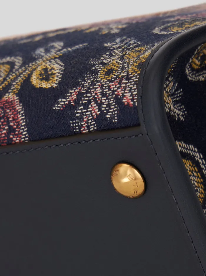 Women Small Jacquard Love Trotter Bag With MultiColoured Apples Etro Shopping Bags