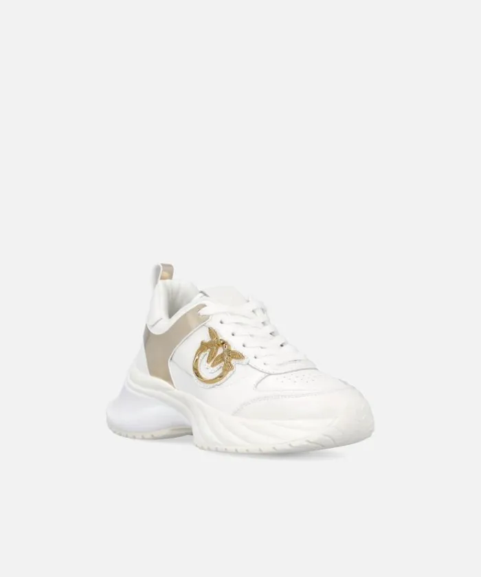 Women Sneakers Pinko Ariel Leathereffect Sneakers With Mirror Detailing Pure White Women Sneakers Pinko Ariel Leathereffect Sneakers With Mirror Detailing Pure White