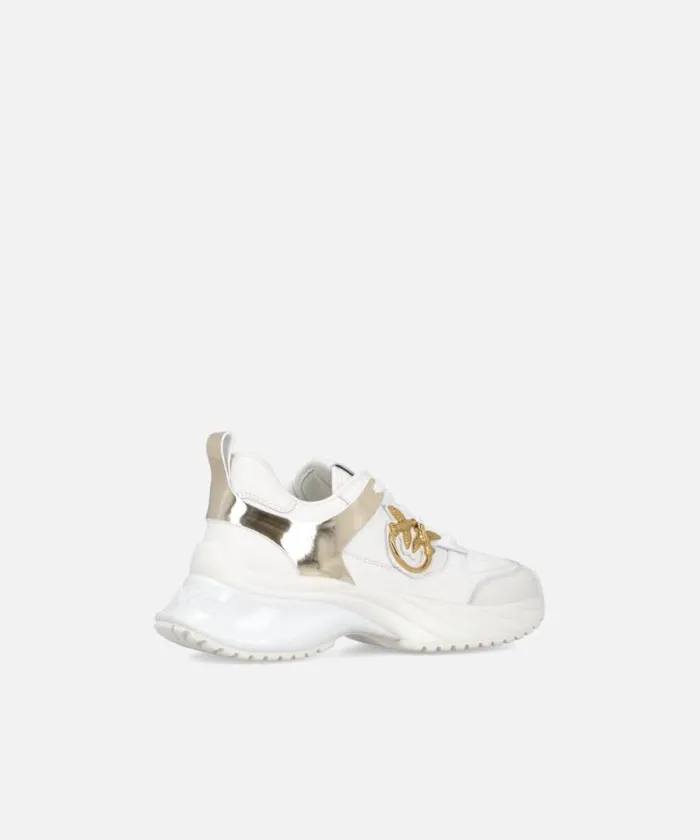 Women Sneakers Pinko Ariel Leathereffect Sneakers With Mirror Detailing Pure White Women Sneakers Pinko Ariel Leathereffect Sneakers With Mirror Detailing Pure White